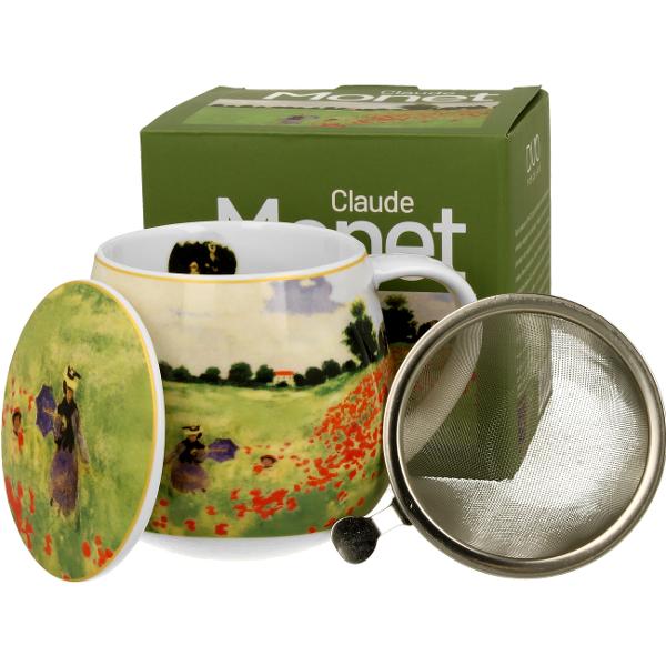 Can&259; cu infuzor &537;i capac POPPY FIELD  inspirat&259; de C Monet parte a seriei Art Gallery realizat&259; din por&539;elan de calitate superioara caracterizat printr-o culoare alb-crem elegant&259; &537;i natural&259; cu o str&259;lucire delicat&259; precum &537;i o durabilitate excep&539;ional&259;Perfect pentru prepararea infuziilor &537;i a ceaiului aromat preferatCana este 