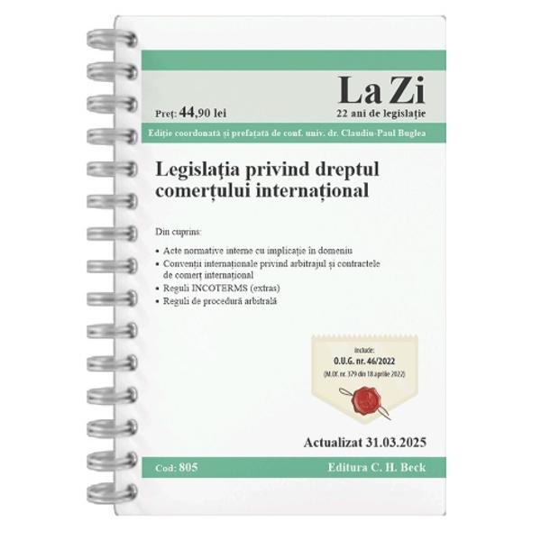 Necesitatea lucr&259;riiPrezenta culegere a venit ca o completare fireasc&259; a Notelor de curs dedicate disciplinei Dreptul Comer&539;ului Interna&539;ional a&537;a cum este ea predat&259; studen&539;ilor Facult&259;&539;ii de Drept a Universit&259;&539;ii din Bucure&537;ti Cum respectiva lucrare se dore&537;te un instrument la îndemâna studen&539;ilor prezenta selec&539;ie de acte 