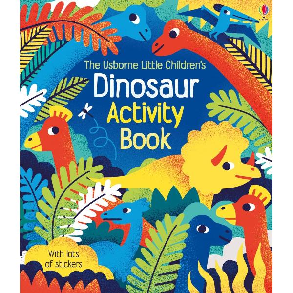 A colourful activity book packed with prehistoric fun that will keep children busy for hours Dino fans can add stickers of prehistoric creatures to an ocean scene match dinosaur eggs to the right nest spot the lizards hiding from a hungry dinosaur and lots more With four pages of stickers and answers to all the puzzles at the back of the book