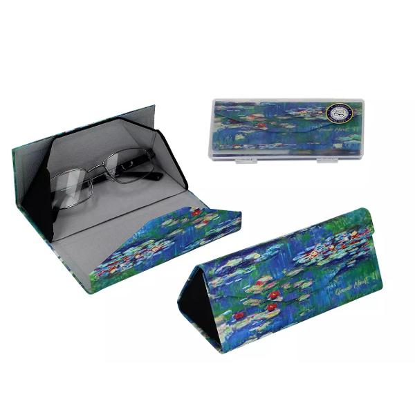 Toc pliabil pentru ochelari – Design Monet – Nuferi 16 cmPoart&259; cu tine o buc&259;&539;ic&259; de art&259; impresionist&259; Acest toc pliabil pentru ochelari inspirat de capodopera Nuferi a lui Claude Monet este combina&539;ia 