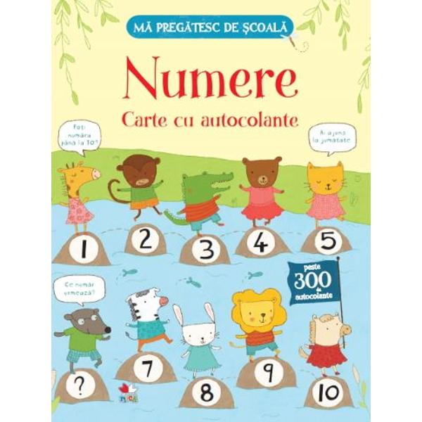 Aceast&259; carte distractiv&259; este cel mai bun mijloc de a-l &238;nv&259;&539;a pe cel mic primele numereEl poate num&259;ra al&259;turi de anim&259;lu&539;ele din carte &537;i poate lipi autocolante pe fiecare pagin&259;