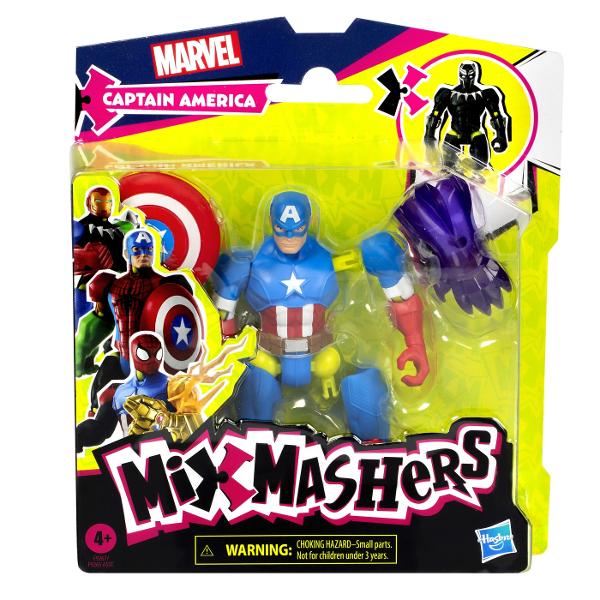 Marvel Avengers Mix Mashers Figurina Capitan America 12Cm F9265_F9267 Chiar si cel mai puternic supererou are nevoie uneori de o mana&hellip picior pumn sau accesoriu de ajutor Figurinele de colectie Marvel MixMashers sunt formate din piese care se pot dezasambla si apoi combina pentru a crea figurine unice personalizate Cu 16 puncte de conectare jucariile MixMashers de 12 cm dispun de conectori universali pentru compatibilitate si durabilitate in intreaga gama Vrei sa combini si mai multe puteri Colectioneaza accesoriile incluse si piesele de putere
