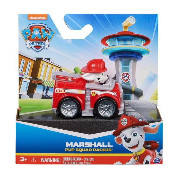 Patrula Catelusilor Pup Squad Racers Vehicul Cu Figurina Marshall 6070433_20147941 Alearga spre misiunea de salvare cu pilotii din Patrula catelusilor Pup Squad Racers Fiecare masina de curse Pup Squad masoara 63 cm lungime si 5 cm inaltime astfel incat se potrivesc perfect in palma sau in buzunar fiind jucariile de dimensiuni perfecte pe care copiii le pot lua cu ei oriunde Fiecare catel din Patrula catelusilor este imbracat in uniforma autentica din filmul Patrula catelusilor cu urechile date pe spate astfel incat sa para ca alearga cu viteza maxima la fel ca in