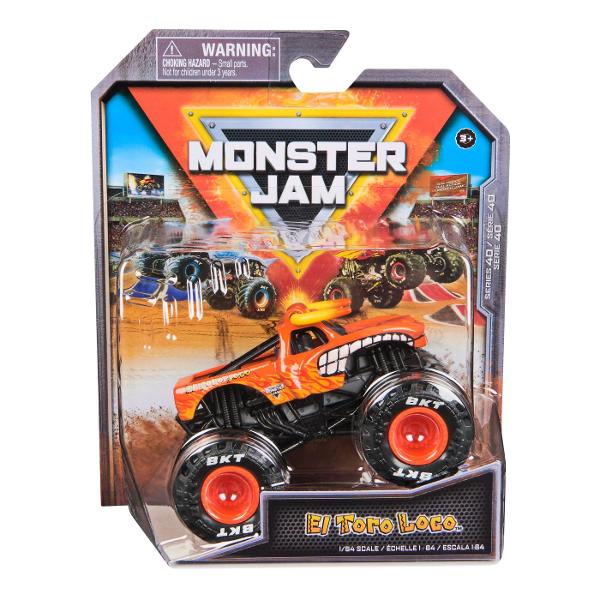 Monster Jam Masinuta Metalica El Toro Loco Scara 1 La 64 6044941_20150166 Masina oficiala a spectacolului Monster Jam Un vehicul hiper detaliat fidel eroilor spectacolului cu un aspect agresiv si suspensii realiste pentru a face cascadoriile intr-un mod cat mai spectaculos Macheta este metalica si foarte bine realizata Foarte rezistenta Monster Jam ofera mai multe detalii si grafica decat oricand Cu anvelopele oficiale BKT jante cromate stilizate si un sasiu autentic cu detalii cromate acest camion monstru intruchipeaza stilul si volanul omologului sau din
