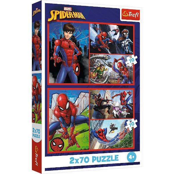 Puzzle Trefl 2X70 Marvel Spider-Man Aventurile Lui Spider-Man 34443 Un puzzle calitate trebuie sa fie relaxant si distractiv Aranjarea unui puzzle constitue atat pentru copii cat si pentru adulti este o modalitate deosebita de dezvoltare a indemanarii spiritului de observatie si a concentrarii Trefl este o companie poloneza cu sediul central in regiunea Pomorze Incepand din 1985 compania a inceput sa produca puzzle-uri dezvolatand ulterior si segmentul de carti de joc si jocuri de societate In prezent Trefl este lider in Polonia si plina expansiune in