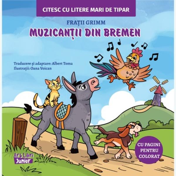 Muzican&539;ii din Bremen este o poveste clasic&259; despre prietenie curaj &537;i aventur&259; Patru animale – un m&259;gar un câine o pisic&259; &537;i un coco&537; – pornesc împreun&259; spre Bremen visând s&259; devin&259; muzican&539;i Pe drum întâlnesc ho&539;i &537;i prin iste&539;ime reu&537;esc s&259; îi alungeCartea con&539;ine atât povestea captivant&259; cât &537;i pagini de 