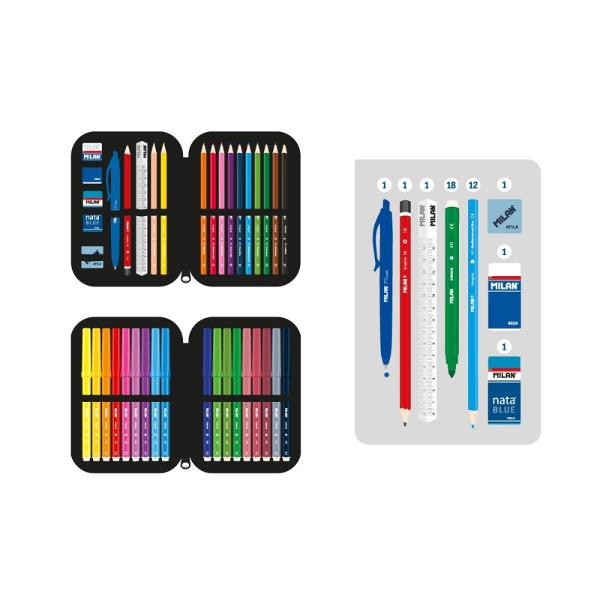 Descoper&259; penarul MILAN cu 2 fermoare perfect pentru organizarea &537;i accesarea rapid&259; a rechizitelor &537;colare Face parte din colec&539;ia special&259; Aliens 2 având un design vesel în nuan&539;e de roz &537;i lila cu personaje amuzante inspirate din juc&259;ria de lemn Aliens TowerCaracteristici principale&9989; Design atr&259;g&259;tor model original Aliens 2 cu imprimeu vesel &537;i 