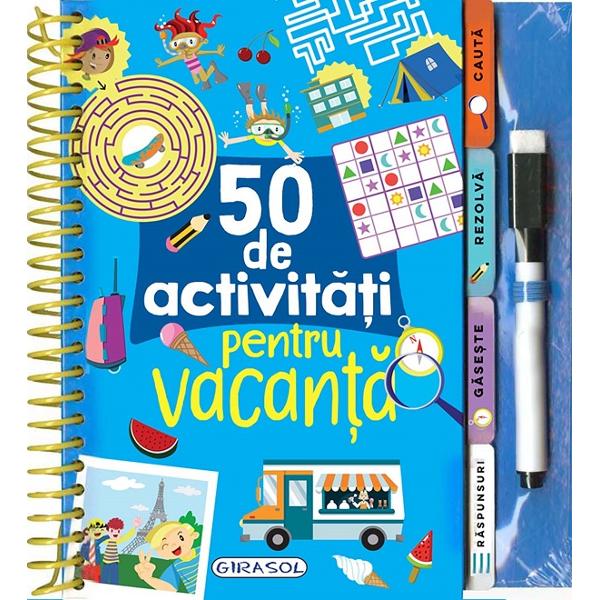 Accepta provocarea sa te amuzi rezolvand cele mai distractive activitati cuvinte incrucisate labirinturi sudoku calcul privire ageraMarker cu stergere uscata inclusIlustratii color