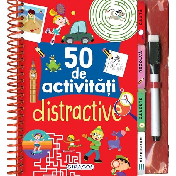 Accepta provocarea sa te amuzi rezolvand cele mai distractive activitati cuvinte incrucisate labirinturi sudoku calcul privire ageraMarker cu stergere uscata inclusIlustratii color