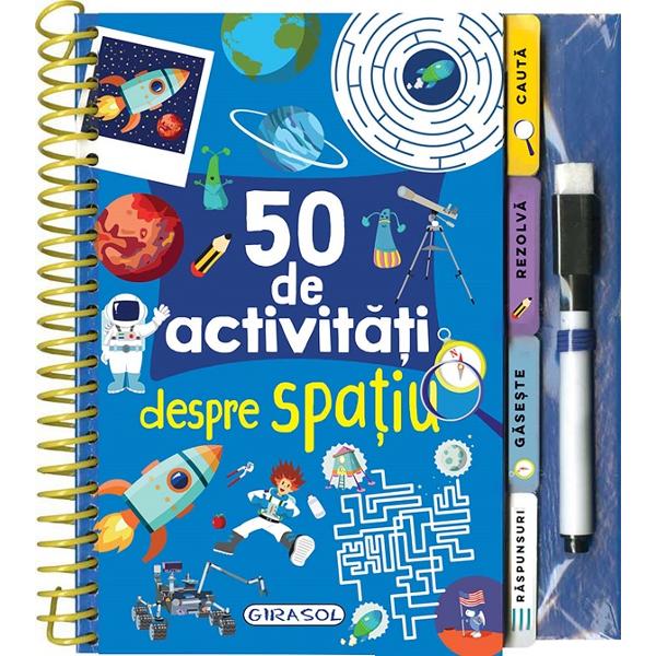 Accepta provocarea sa te amuzi rezolvand cele mai distractive activitati cuvinte incrucisate labirinturi sudoku calcul privire agera Marker cu stergere uscata inclus Ilustratii color