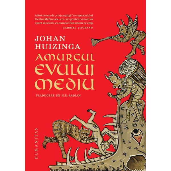 Traducere de HR Radian „Nu &537;tiu o alt&259; carte de istorie a civiliza&539;iei europene care asemeni celei a lui Huizinga s&259; fi strâns laolalt&259; atâta rafinament erudi&539;ie &537;i har narativ Dup&259; cum nu &537;tiu nici o alt&259; epoc&259; în care str&259;mo&537;ii no&537;tri s&259; fi atins o temperatur&259; afectiv&259; asemeni celor care au tr&259;it în secolele XIV &537;i XV în 