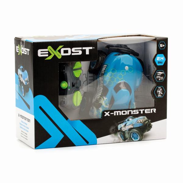 Silverit Exost Masina Cu Telecomanda X Monster Albastra 7530-20611_ALBASTRU Masinutele cu telecomanda X-MONSTER si X-BEAST de la EXOST au un design urban nou si anvelope EXOST unice Masinutele ofera control complet al functiilor si al miscarilor cu transmisie de 24GHz construite la o scara de 134 Disponibile in 4 modele Functioneaza cu baterii 3XAA pentru vehicul - nu sunt incluse 2xAA pentru telecomanda nu sunt incluse Varsta recomandata 5