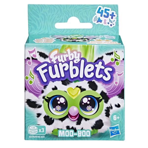 Mini prieteni pufosi Furby cu personalitati puternice Peste 45 de efecte speciale in fiecare Fiecare Furblet are propria voce si personalitate unica Vorbeste limba Furbish si cantati impreuna Jucariile Furblet interactioneaza de asemenea cu marele Furby se vinde separat Gama de 6 fiecare se vinde separat Furbys poate fi mic dar cu siguranta are propria lui personalitate Fiecare dintre cei 6 Furby se remarca in felul sau - are propria voce si aspect care corespunde stilului muzical 