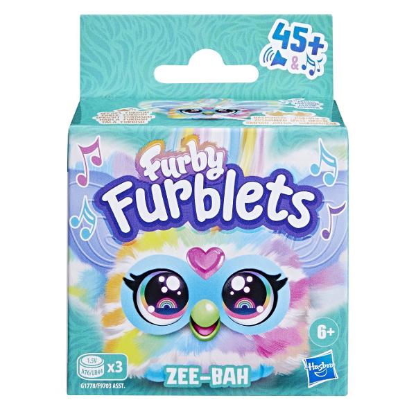 Furby Furblets Jucarie Interactiva Zee-Bah F9703_G1778 Mini prieteni pufosi Furby cu personalitati puternice Peste 45 de efecte speciale in fiecare Fiecare Furblet are propria voce si personalitate unica Vorbeste limba Furbish si cantati impreuna Jucariile Furblet interactioneaza de asemenea cu marele Furby se vinde separat Gama de 6 fiecare se vinde separat Furbys poate fi mic dar cu siguranta are propria lui personalitate Fiecare dintre cei 6 Furby se remarca in felul sau - are propria voce si aspect care corespunde stilului muzical