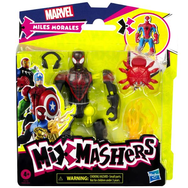 Marvel Avengers Mix Mashers Figurina Miles Morales 12Cm F9205_F9214 Chiar si cel mai puternic supererou are nevoie uneori de o mana&hellip picior pumn sau accesoriu de ajutor Figurinele de colectie Marvel MixMashers sunt formate din piese care se pot dezasambla si apoi combina pentru a crea figurine unice personalizate Cu 16 puncte de conectare jucariile MixMashers de 12 cm dispun de conectori universali pentru compatibilitate si durabilitate in intreaga gama Vrei sa combini si mai multe puteri Colecteaza accesoriile incluse si piesele de putere