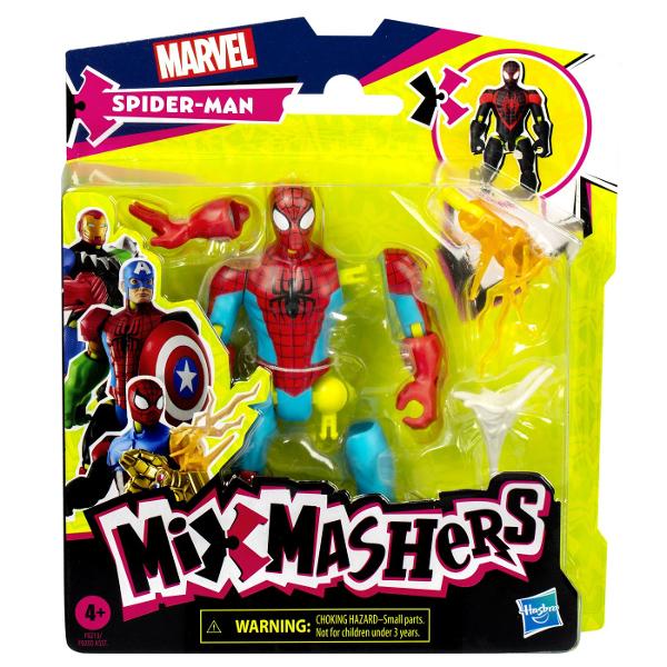 Marvel Avengers Mix Mashers Figurina Spider-Man 12Cm F9205_F9213 Chiar si cel mai puternic supererou are nevoie uneori de o mana&hellip picior pumn sau accesoriu de ajutor Figurinele de colectie Marvel MixMashers sunt formate din piese care se pot dezasambla si apoi combina pentru a crea figurine unice personalizate Cu 16 puncte de conectare jucariile MixMashers de 12 cm dispun de conectori universali pentru compatibilitate si durabilitate in intreaga gama Vrei sa combini si mai multe puteri Colecteaza accesoriile incluse si piesele de putere