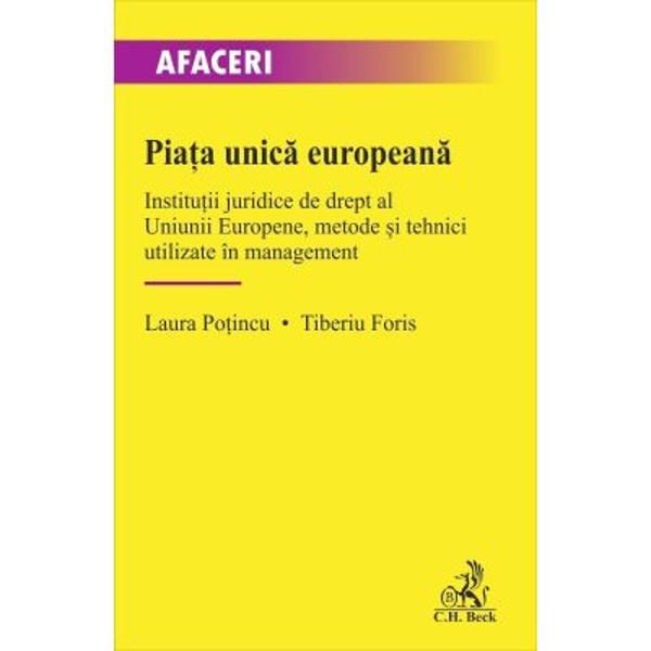 Lucrarea constituie o abordare interdisciplinara asupra institutiilor juridice ale Uniunii Europene in relatia lor atat cu procesul de management cat si cu dreptul intern analizand in detaliu piata unica europeana si cadrul legal ce o guverneaza Este relevata astfel importanta studiului conjugat al disciplinelor de drept al afacerilor si dreptul Uniunii Europene pentru a intelege si aprofunda notiunile de baza ale dreptului economic europeanIn acest sens lucrarea examineaza 
