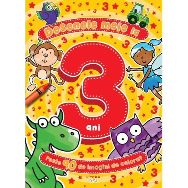 Bucur&259;-te c&259; ai 3 ani &537;i porne&537;te în superaventura culorilorIa-&539;i creioanele colorate &537;i coloreaz&259; cele peste 90 de imagini amuzante cu animale s&259;lbatice dragoni zâne &537;i multe altelePe locuri fi&539;i gata …COLORA&538;I