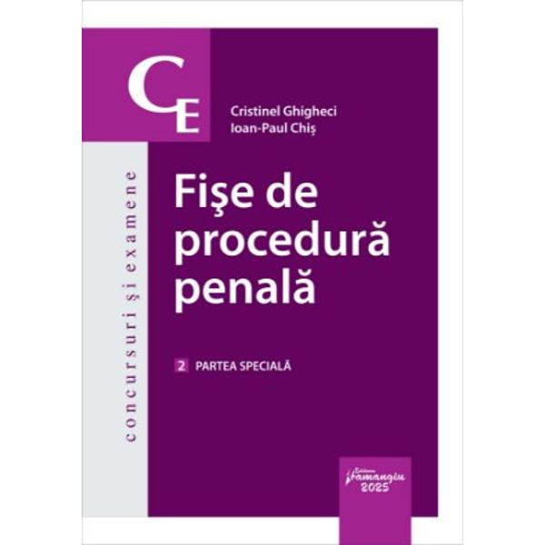 „Fise de procedura penala” reprezinta o initiativa editoriala extrem de utila pentru studentii la drept si cei care se pregatesc pentru examenele de admitere in magistratura si avocatura Cartea este conceputa pentru a oferi o abordare sistematica si concisa a procedurii penale intr-un format usor de studiat si de memorat ajutand cititorii sa inteleaga rapid si eficient reglementarile si mecanismele procesuale penaleAcest lucrare cuprinde esentialul domeniului dreptului 