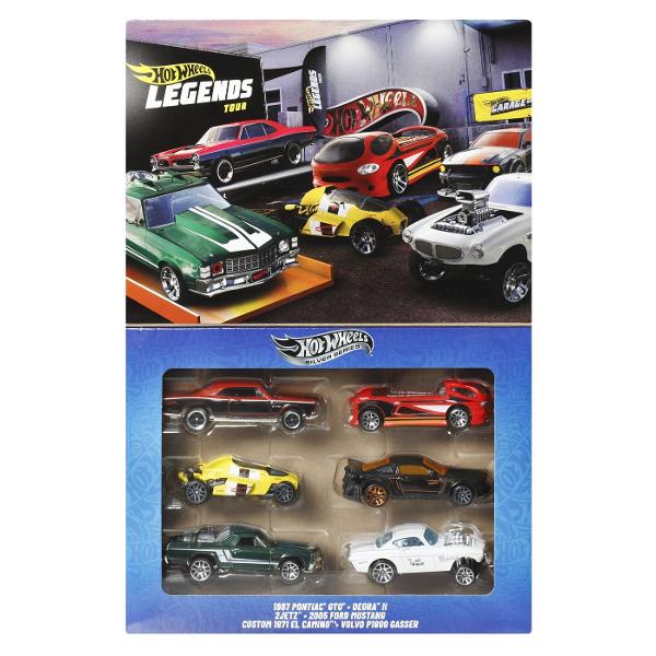 Pachetul multiplu Hot Wheels HW Legends va da viata oricarei colectii de masini cu sase masini si camioane de jucarie Fiecare vehicul turnat sub presiune este considerat o legenda Hot Wheels si prezinta o executie decorativa mai rafinata decat masinile Hot Wheels Basic Pachetul multiplu Hot Wheels HW Legends aduce in prim-plan sase vehicule emblematice perfecte pentru pasionatii de masini si colectionari Fiecare masina este reprodusa si turnata sub presiune oferind detalii impresionante si 