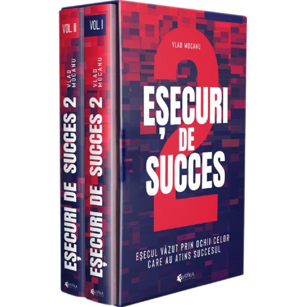 Esecuri de succes Esecul vazul prin ochii celor care au atins succesul - Volumul I  Volumul al II-lea include cutie cadouSetul cuprinde volumele• Esecuri de succes - Volumul I• Esecuri de succes - Volumul al II-leaAceasta carte pune laolalta nume ale unor personalitati emblematice pentru mediul de business de la noi cuprinzand povestile a 52 de antreprenori romani cu o cifra de afaceri cumulata de 700 milioane de 