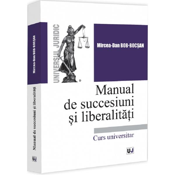 Manualul cuprinde o expunere esentializata a Dreptului Succesoral In cuprinsul sau se gaseste ceea ce are nevoie sa stie un student la nivel de licenta Explicatiile se concentreaza asupra a trei aspecte• liniile directoare ale Dreptului Succesoral;• sensul primar al textelor din Codul civil roman care au tangenta cu mostenirile si liberalitatile;• principalele dificultati practice si controverse 