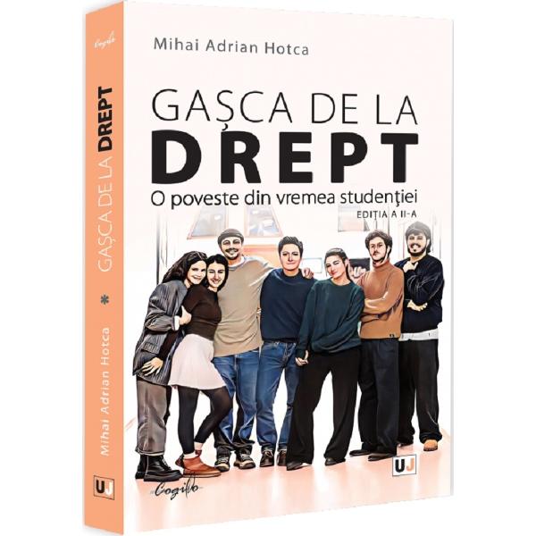 Gasca de la Drept O poveste din vremea studentiei este o carte despre viata de student cu partile ei agreabile sau mai putin agreabile autorul dorind sa evidentieze ca prin oportunitatile si incercarile sale perioada studentiei contribuie din plin la dobandirea unei imunitati sociale Pentru orice fost student fragmentul de viata petrecut in mediul academic este probabil cel mai mare furnizor de amintiri minunate si speciale Cartea a fost 