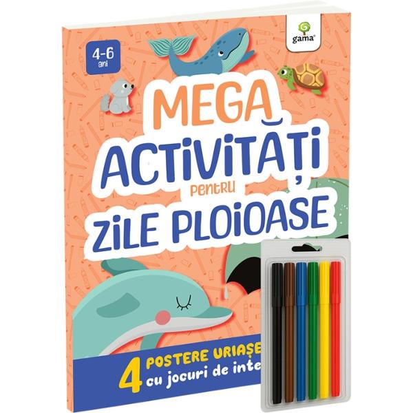 Copiii care &537;i-au dorit mereu s&259;-&537;i decoreze camera cu mânu&539;ele lor au acum o solu&539;ie creativ&259; care le satiisface &537;i pofta de joc dar le dezvolt&259; &537;i abilit&259;&539;ileMega-activit&259;&539;ile con&539;in câte 4 postere uria&537;e cu jocuri &537;i activit&259;&539;i numai bune de rezolvat colorat &537;i expus pe perete