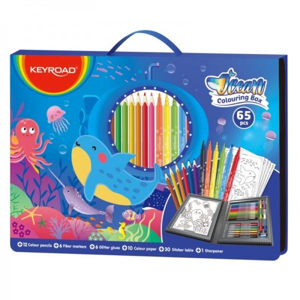 Set Colorat Keyroad Ocean KR972879 71 Piese - Aventuri Subacvatice &537;i Creativitate Nelimitat&259;Setul de colorat Keyroad Ocean KR972879 este cadoul ideal pentru micii exploratori ai adâncurilor oceanului oferind 71 de piese esen&539;iale pentru desen &537;i colorat toate ambalate într-o serviet&259; practic&259; u&537;or de transportat Transform&259;-te într-un artist cu acest set complet perfect pentru acas&259; 