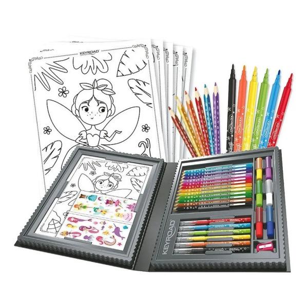 Set Colorat Keyroad Mica Siren&259; KR972160 65 Piese - Creativitate &537;i Distrac&539;ie într-un Singur Set CadouSetul de colorat Keyroad Mica Siren&259; KR972160 este cadoul perfect pentru micii arti&537;ti oferind 65 de piese esen&539;iale pentru desen &537;i colorat toate ambalate într-o cutie tip serviet&259; u&537;or de transportat Transform&259;-te într-un artist cu acest set complet ideal pentru acas&259; &537;coal&259; 