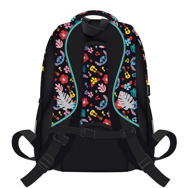 Descopera ghiozdanul scolar Majewski BPL58 din colectia Stitch Black Aloha perfect pentru scoala si activitatile zilnice Acest ghiozdan combina functionalitatea cu un design atractiv fiind alegerea ideala pentru tineriFunctionalitate superioara Dispune de 4 compartimente spatioase pentru a-ti organiza eficient cartile si caieteleSpatiu suplimentar Include 2 buzunare laterale elastice si un organizator interior cu 