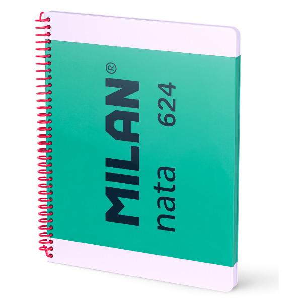 Caietul MILAN nata cu spiral&259; format A4 &537;i 80 de file tip dictando este combina&539;ia perfect&259; între func&539;ionalitate &537;i design modern Hârtia groas&259; de 95 gm² microperforat&259; &537;i prev&259;zut&259; cu 4 perfora&539;ii pentru organizare eficient&259; asigur&259; o experien&539;&259; de scriere clar&259; &537;i pl&259;cut&259; Coperta rigid&259; protejeaz&259; con&539;inutul iar spirala flexibil&259; din plastic 