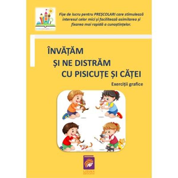Aceast&259; carte ofer&259; fi&537;e de lucru cu pisicu&539;e &537;i c&259;&539;ei care îi vor &539;ine pe micu&539;i implica&539;i &537;i entuziasma&539;i stimulându-le curiozitatea &537;i imagina&539;iaAvem &537;i câteva sfaturi de care v&259; rug&259;m s&259; &539;ine&539;i cont Încuraja&539;i copiii s&259; petreac&259; un anumit interval de timp zilnic lucrând la activit&259;&539;ile din carte acest lucru le va dezvolta 