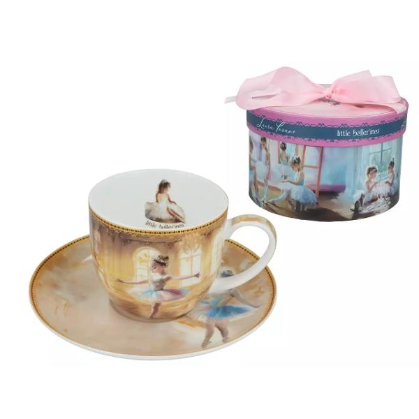 Ceasca din por&539;elan – Micile balerine de Laura Lozano 300 mlDelicat&259; &537;i plin&259; de gra&539;ie aceast&259; ceasca din por&539;elan fin este decorat&259; cu ilustra&539;ia Micile balerine semnat&259; de artista Laura Lozano Cu un design blând 