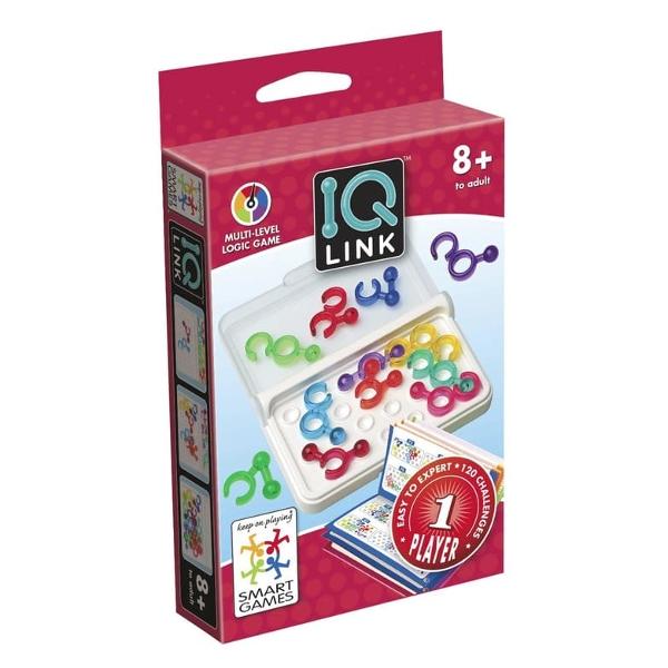 IQ Link de la Smart Games este un joc de logic&259; captivant care stimuleaz&259; mintea &537;i ofer&259; ore întregi de distrac&539;ie Cu un design ingenios acest puzzle 2D &537;i 3D vine cu 120 de provoc&259;ri de la cele mai simple la cele extrem de dificile perfect pentru a dezvolta abilit&259;&539;ile cognitive ale copiilorProvoc&259;ri Diverse 120 de provoc&259;ri variate care testeaz&259; &537;i dezvolt&259; 