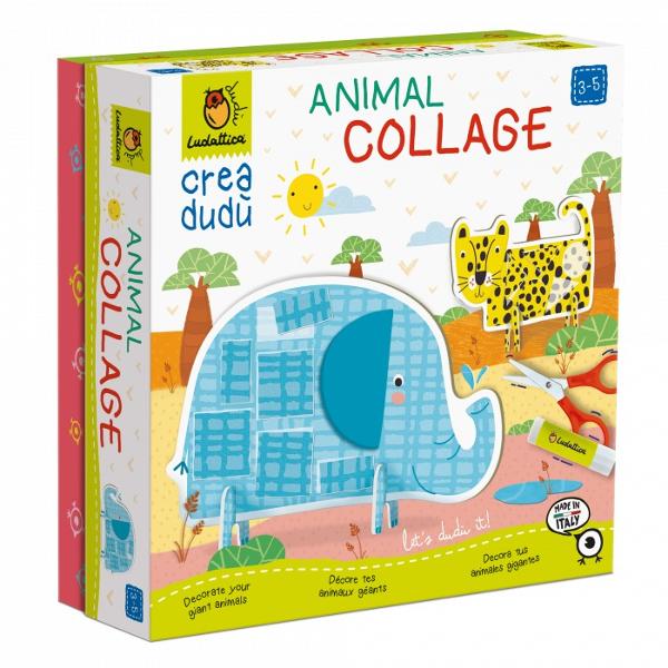 Un kit creativ pentru a introduce copiii mici în arta colajuluiJocul include un set de 8 forme mari de animale de decorat &537;i un set de foi cu modele de decupat &537;i lipit Cutia con&539;ine de asemenea o foarfec&259; &537;i lipici pentru a finaliza activitateaCopiii se vor distra decorând animalele folosind tehnica colajului &537;i jucându-se cu ele a&537;ezându-le pe suporturile lor speciale Un joc simplu &537;i amuzant care 