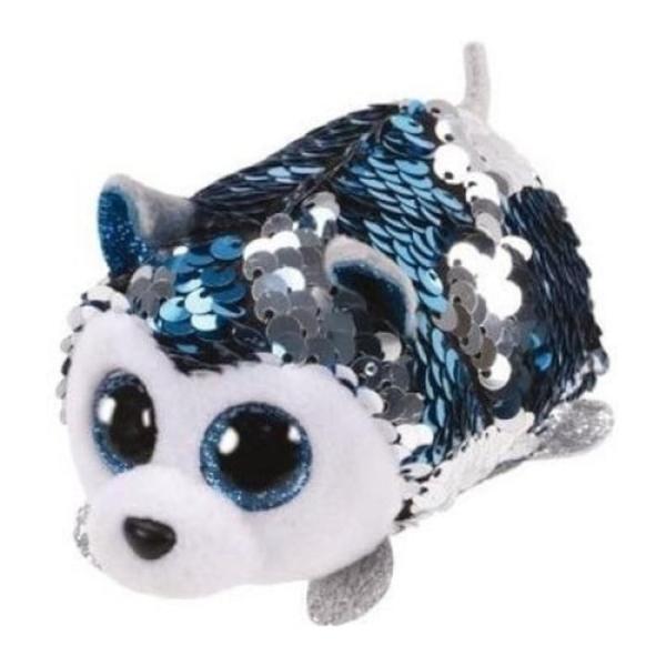 Jucarie de plus TY Teeny Tys Flippables Slush Sequins - Husky 10 cm
