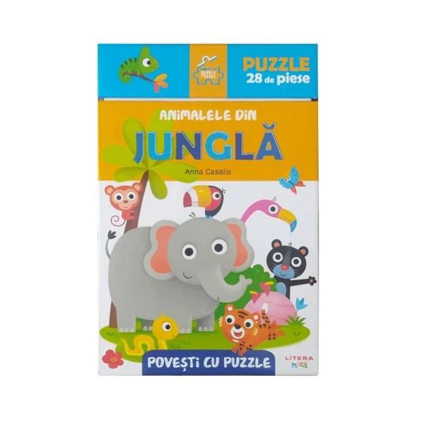 Animalele din jungl&259; preg&259;tesc un spectacol fantastic Cite&537;te povestea &537;i construie&537;te puzzle-ul 