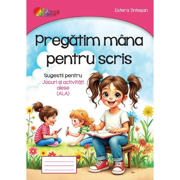 Pregatim mana pentru scris„Pregatim mana pentru scris” este un caiet de antrenament grafic special conceput pentru copiii de varsta prescolara care ii ajuta sa isi dezvolte abilitatile motorii fine si sa se pregateasca pentru scris Prin exercitii distractive si progresive copiii invata sa controleze creionul sa traseze linii forme si desene intr-un mod distractiv si educativ Caietul este structurat astfel incat sa ofere o experienta de invatare graduala adaptata 