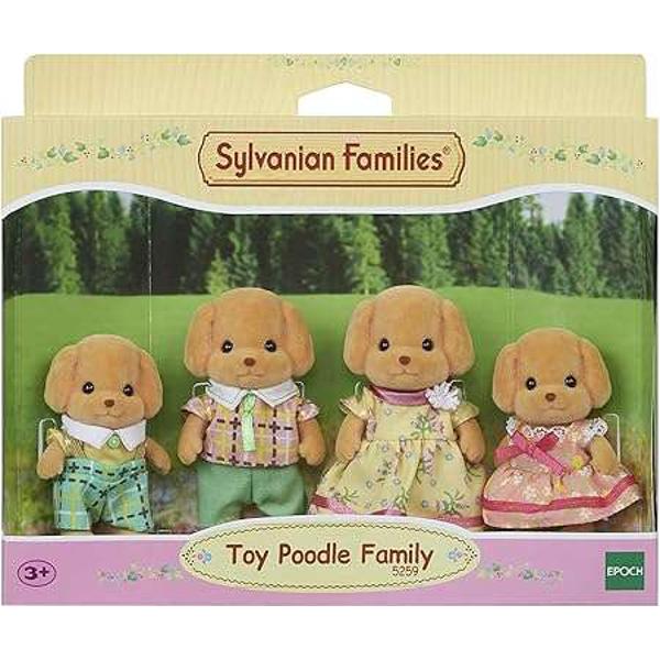 Setul de Figurine Sylvanian Families - Familia Catelusilor Poodle este format din cele patru personaje tatal poodle Frank Cakebread mama Veronica Cakebread si cei doi copii Eric si Melinda CakebreadFrank Cakebread este un sportiv foarte bun Se joaca mereu fotbal sau alearga impreuna cu Eric si copiii din Sylvanian Copiilor le plac hainele pe care Frank le poarta indiferent daca este pe terenul de 