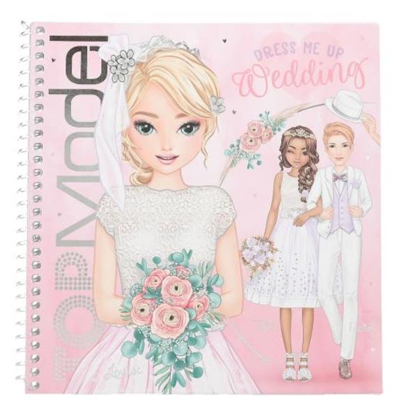 Specialul de nunta TOPModel Dress Me Up 24 de pagini cu spirala cu figurine model care pot fi transformate in mirese frumoase cu stilurile a 11 foi de autocolante  