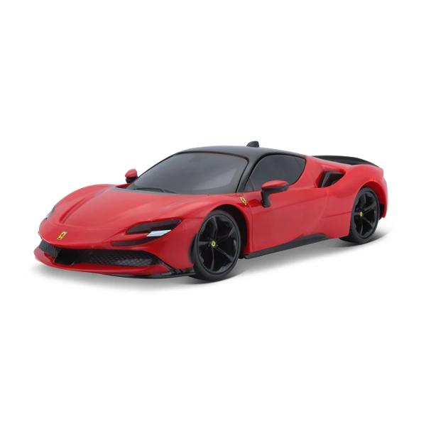 Adu in colectia ta simbolul inovatiei si performantei italiene cu replica radiocomandata la scara 124 a Ferrari SF90 Stradale din gama Maisto Tech RC Aceasta masina cu telecomanda combina designul futurist cu control precis si o experienta de condus captivanta Modelul surprinde perfect liniile aerodinamice si detaliile sofisticate ale primului hibrid plug-in de la FerrariCaroseria rosie vibranta cu accente negre si jantele negre distinctive emana putere si eleganta moderna 