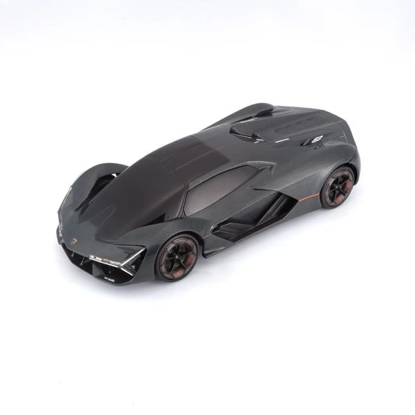 Descopera viitorul performantei auto cu replica radiocomandata la scara 124 a inovatorului Lamborghini Terzo Millennio din gama Maisto Tech RC Aceasta masina cu telecomanda aduce un design futurist si control precis in mainile taleModelul surprinde perfect liniile avangardiste si conceptul revolutionar al Lamborghini Terzo Millennio Caroseria neagra mata cu accente portocalii vibrante pe roti emana forta si tehnologie de ultima ora Aceasta masina cu telecomanda utilizeaza 