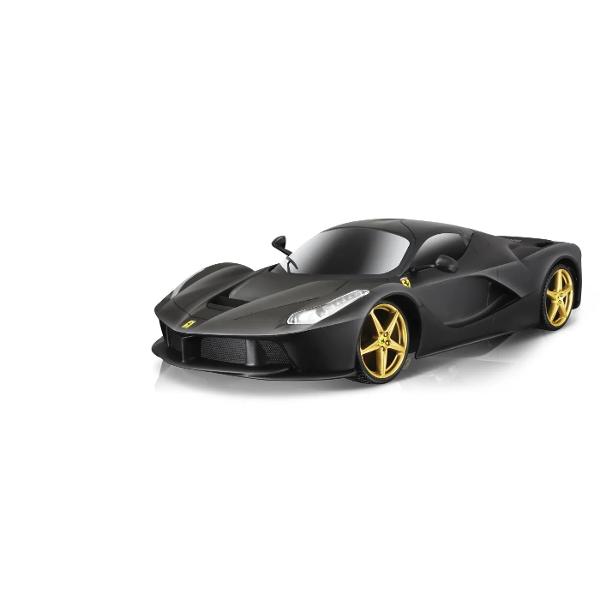 Completeaza-ti colectia cu o legenda a ingineriei auto Ferrari LaFerrari in interpretarea detaliata la scara 124 din gama MotoSounds de la Maisto Aceasta replica uimitoare imbina designul iconic Ferrari cu efecte sonore si luminoase captivanteModelul surprinde perfect liniile fluide si aerodinamice ale hypercar-ului Ferrari LaFerrari Caroseria neagra eleganta este accentuata de detaliile aurii ale jantelor oferind un contrast sofisticat si sportiv Experimenteaza emotia pura a 