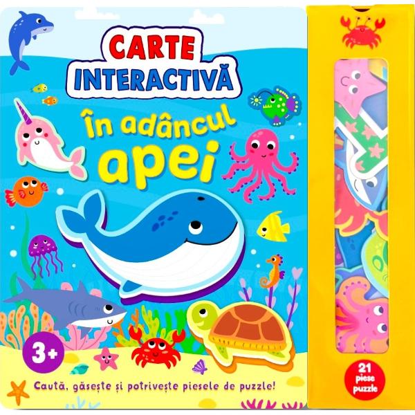 In adancul apei editura Flamingo 2025Carte interactiva cu puzzle