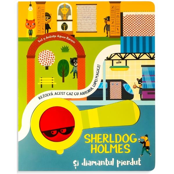 Folose&537;te LUPA magic&259; pentru a g&259;si indicii secrete ascunse în pagini &537;i ajut&259; Sherldog Holmes s&259; rezolve misterul