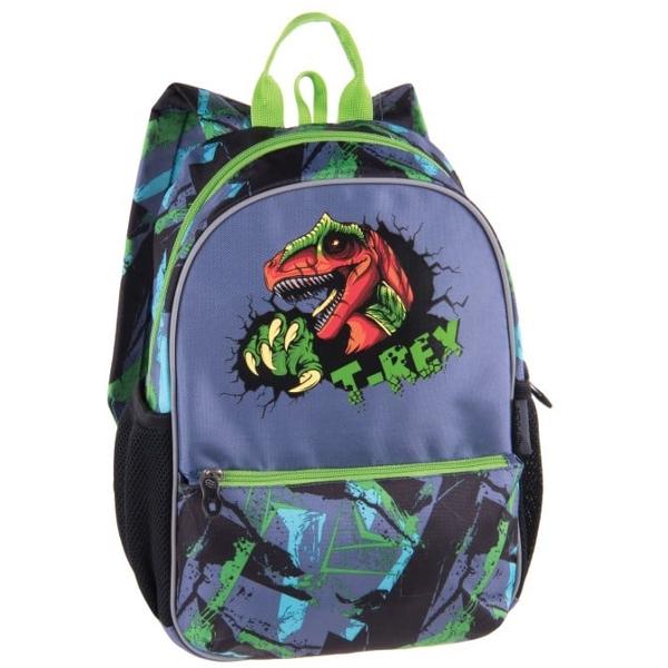 Ghiozdan 35 cm, cu 2 compartimente, Pulse Junior Dinosaur 122140 SKG207 Ghiozdanele Pulse din gama Junior sunt realizate special pentru copii - ideal de la gr&259;dini&539;&259; pân&259; la sfâr&537;itul claselor primare Este confec&539;ionat din materiale de înalt&259; calitate &537;i este acoperit cu un strat protector împotriva umezelii având elemente reflectorizante pentru vizibilitate sporit&259;Modelul are un compartiment principal un buzunar frontal pentru accesorii mici &537;i dou&259; buzunare laterale