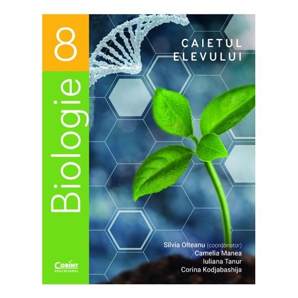 Biologie Caietul elevului pentru clasa a VIII-a este conceput pe baza programei &537;colare de biologie pentru a fi utilizat pe tot parcursul anului &537;colar înlocuind caietul de lucru obi&537;nuit În deschiderea fiec&259;rei lec&539;ii este propus un spa&539;iu destinat realiz&259;rii unei scheme mentale necesare pentru fixarea cuno&537;tin&539;elor iar sistematizarea acestora se poate face prin completarea de 