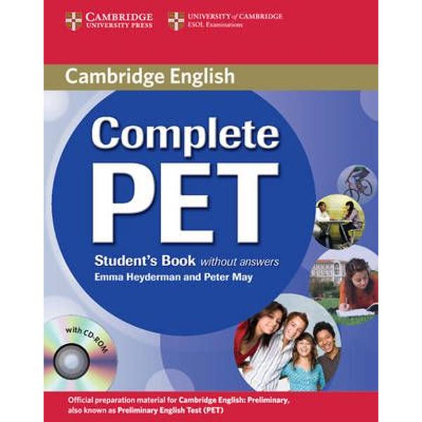 Informed by the Cambridge Learner Corpus and providing an official PET past exam paper from Cambridge ESOL Complete PET is the most authentic exam preparation course available Each unit of the Students Book covers one part of each PET paper and provides thorough practice for the examGrammar and vocabulary exercises target areas that cause most problems for PET candidates based on data taken from real candidate scripts on the Cambridge Learner Corpus The CD-ROM provides 