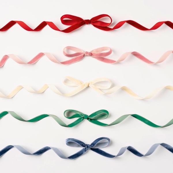 Set Panglici Catifea 5 Culori 10 mm x 2 m Clasic Folia F12142